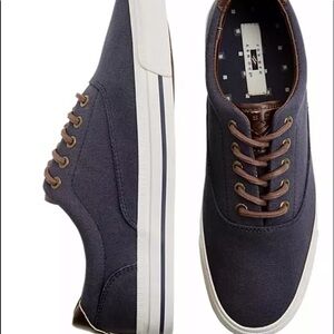 𝅺JOSEPH Abboud Parkers Navy Canvas Sneakers Size 8